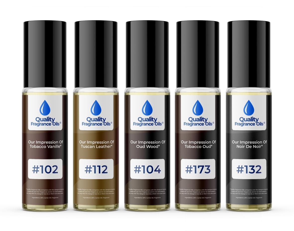Quality Fragrance Oils' Noir de Noir Impression #132 | Long-Lasting Perfume Oil, Alcohol-Free, Strong Scent, 10ml Roll-On | Affordable Alternative to Designer Fragrances