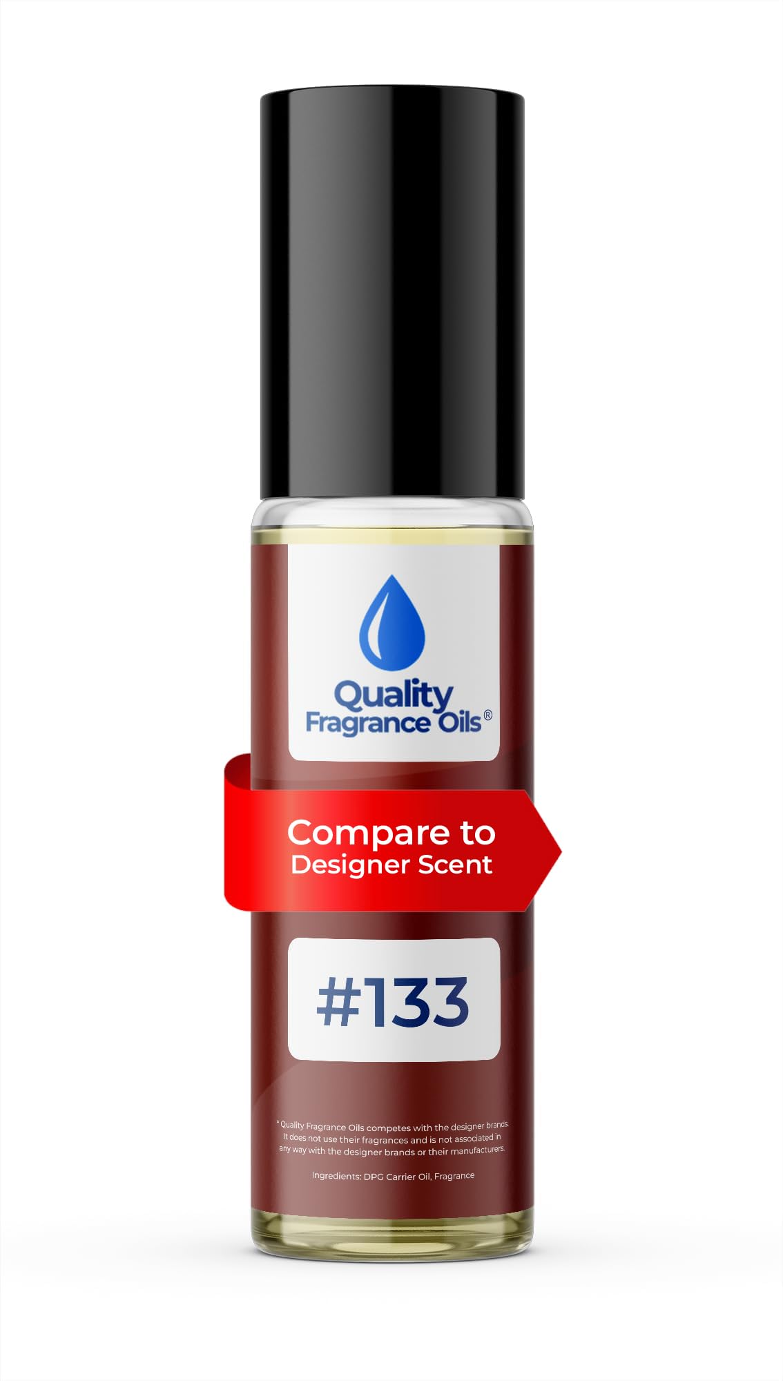 Quality Fragrance Oils' Noir de Noir Impression #132 | Long-Lasting Perfume Oil, Alcohol-Free, Strong Scent, 10ml Roll-On | Affordable Alternative to Designer Fragrances