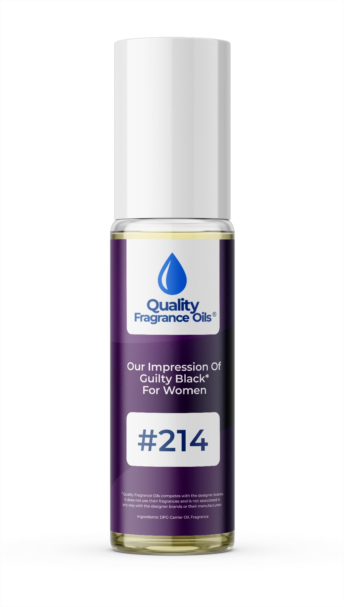 Quality Fragrance Oils' Noir de Noir Impression #132 | Long-Lasting Perfume Oil, Alcohol-Free, Strong Scent, 10ml Roll-On | Affordable Alternative to Designer Fragrances