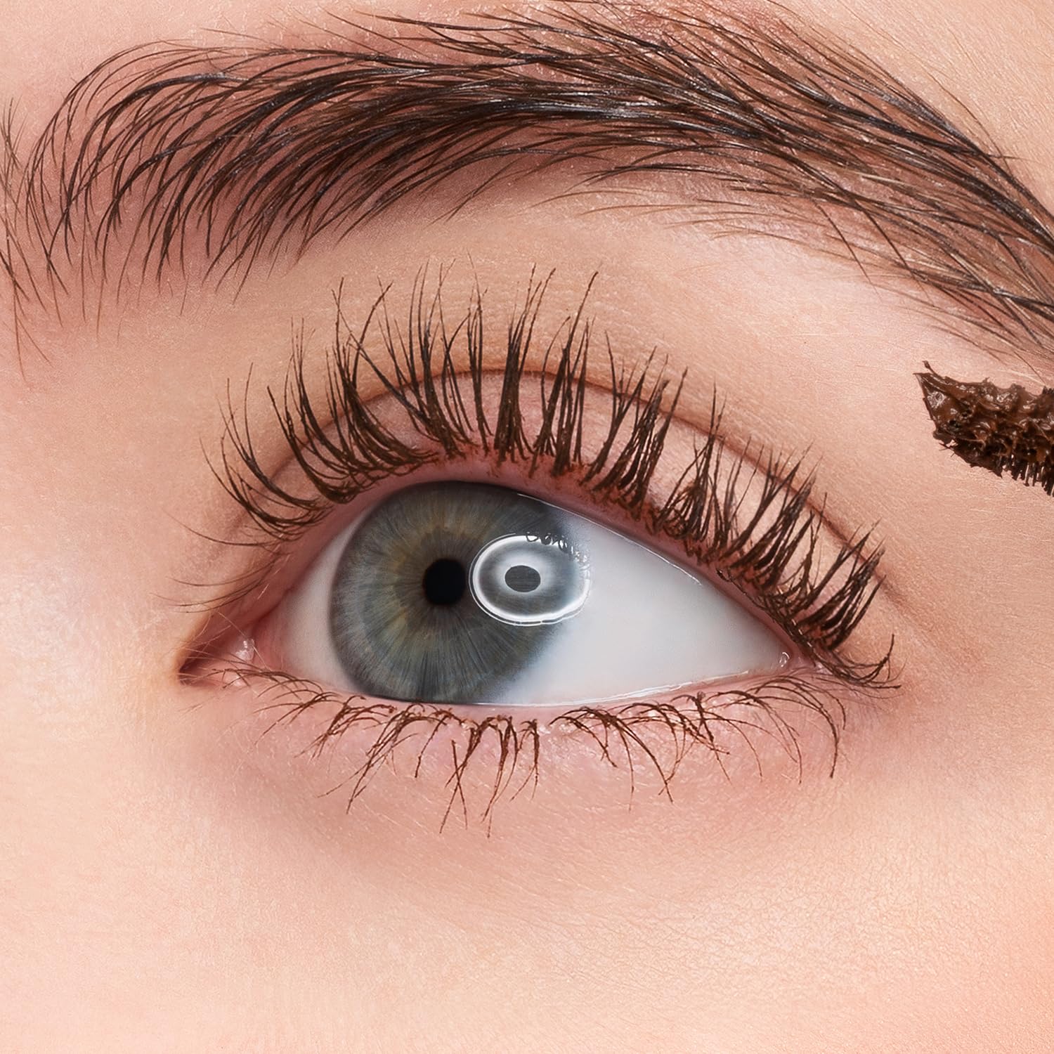 COSNORI Perfect Setting Waterproof Mascara Long&Curl 02 Cozy Brown – Natural Defined Lashes with Long-Lasting Curl Hold, Brown Mascara, Soft Definition for Blue & Green Eyes, 0.23fl oz
